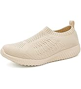 Amazon.com | LANCROP Women's Athletic Walking Shoes - Casual Knit Lightweight Running Slip On