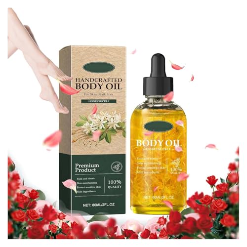 Aceite Corporal de Vainilla y Rosa, Aceite Corporal de Vainilla, Cuidado Nutritivo para el Cabello y la Piel, para Mujeres, Madreselva
