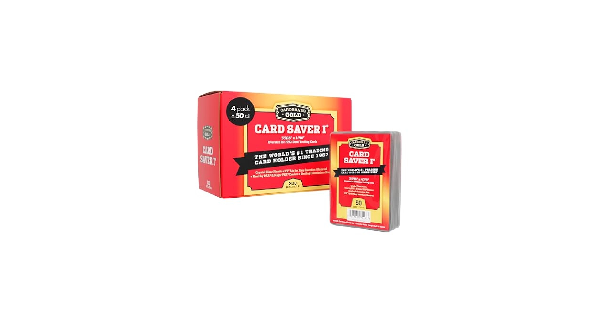 Amazon.com: Cardboard Gold Card Saver 1-200 Count - Semi