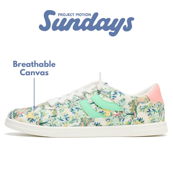 Image of Sundays Canvas Sneakers Women - Memory Foam Insole with Breathable Canvas Shoes for Women Footwear - Non-Slip with Lightweight and Comfortable Womens Sneakers