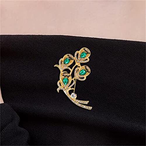 Broche phénix en jade pour structurer un manteau terne avec un éclat vintage unique