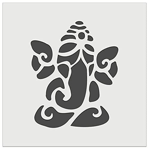 Ganesha Elephant Hindu Deity God Meditating Wall Cookie DIY Craft Reusable Stencil - 4.5 Inch