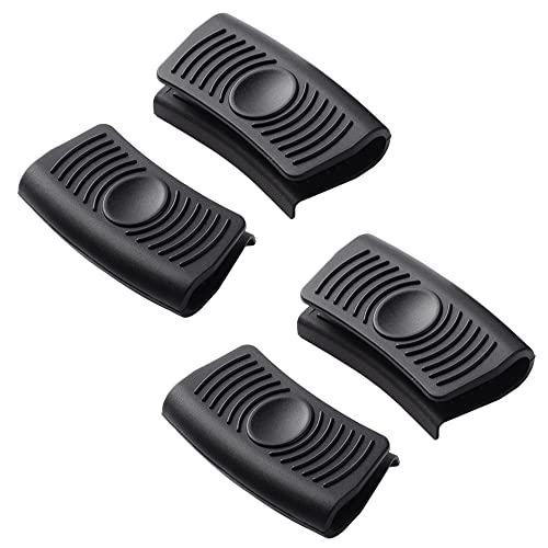 4 piezas funda para soporte de ollas soportes de silicona con asa Cubierta de Mango de Olla de Aislamiento Se utiliza en sartenes de hierro, sartenes, sartenes para hornear o platos para hornear Cover