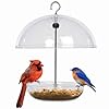 Bluebird Feeder Jacobi Jayne Pearl Feeder Dome Bird Feeder for Small Birds Bluebird Feeder for Mealworms Platform Bird Feeder Dome Cover Covered Mealworm Feeder attracts Blue Birds