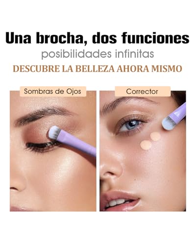 EIGSHOW Pincel De Sombras Con Iones De Plata – Pincel Corrector Profesional – Pincel De Maquillaje Para Ojos De Alta Gama Para Difuminar, Aplicar, Sombrear Y Corregir (E831P) - imagen 3