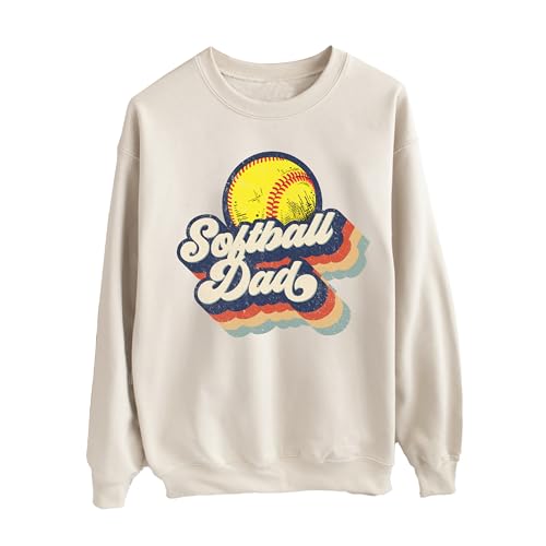 Softball Dad Heart Sweatshirt, Perfect Gift For Softball Player And Softball Lovers, Softball Dad Daddy Father Father's Day Hoodie, Funny Fathers Day Softball Dad Gift From Daughter Son Wife Hoodie