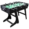 Table Multi-Jeux 4 en 1, Billard, Baby-Foot, Hockey et Tennis de Table, Meuble de Jeux Pliable avec Rangement Vertical, Idéale pour Enfants et Famille