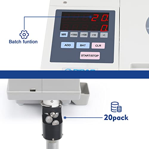 Ribao Cs-10S High Speed Portable Coin Counter And Sorter, 1800 Coins Per Minute Counting Speed, 2000 Coins Hopper Capacity, Suitable For International Coins And Tokens, Two-Year Warranty #TOP3