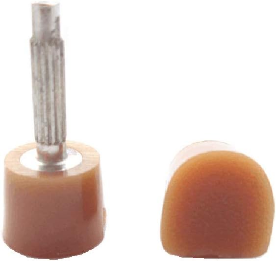 6 Pairs Women Lady Beige 10MM 0.4Inch Size Fine Core U Shaped High Heel Shoes Tips Manufacture Repair Replacement Dowels High Heel Cap Protectors Non-Slip Durable Reduce Footsteps Noise