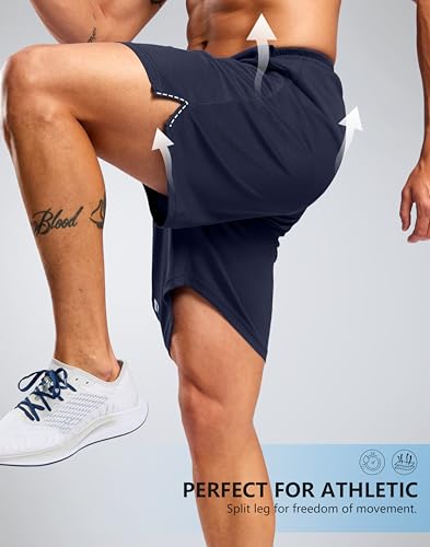 Image of G Gradual Men's Athletic Workout Shorts with Pockets 5 inch /7 inch /9 inch Lightweight Quick Dry Gym Basketball Running Shorts for Men