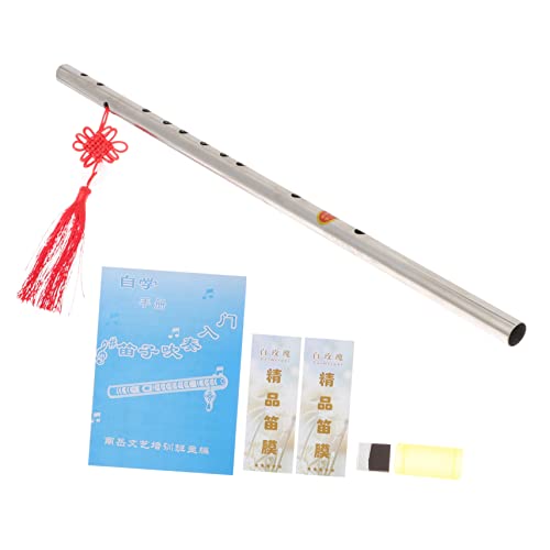 Toddmomy 1Set Portable Thicken Stainless Steel Chinese Flute Tone for Beginners Lightweight Flute with Smooth Finish for Students and Music Enthusiasts