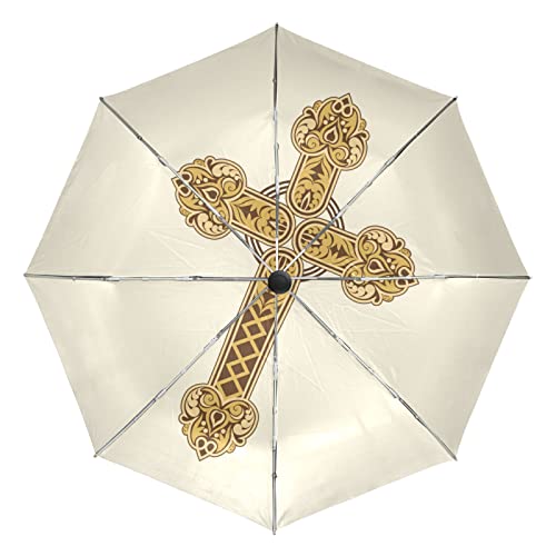 Parapluie automatique Épée d'Or structure robuste coupe-vent premium