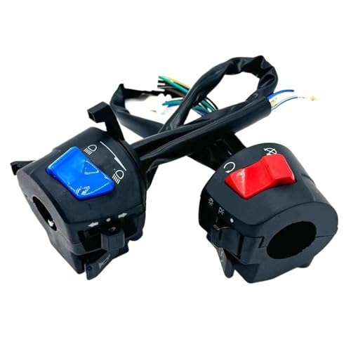 Interrupteur de commande universel pour moto 7/8 pouce commodo guidon 22mm klaxon clignotant phare