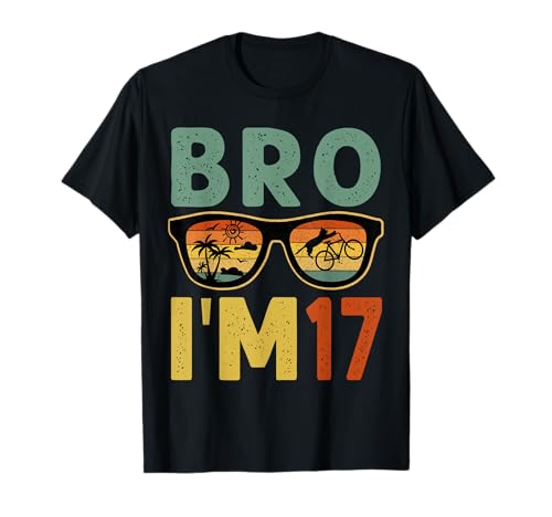 Photo de 17e anniversaire garçon bro I'm 17 Year Old Kids Seventeen Bday T-Shirt