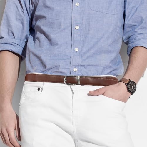 Image of GUSTAVE Belts for Men Western Cowboy PU Leather Men Belt Waist Engraved Waist Belts for Jeans 120cm /47in