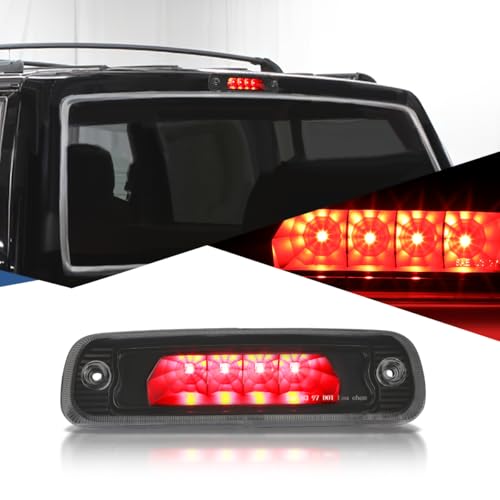 Auto Dynasty Tinted Housing LED 3rd Third Rear Tail High Mount Brake Light Lamp Compatible with Jeep Cherokee 97-01