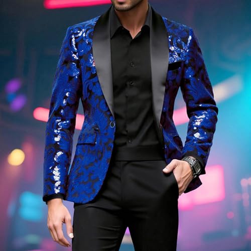 Work Formal Elegant Concert Blazers for Mens Fall Winter Sequin Sparkly Glitter Blazers Outfits Man 2025 Fashion2