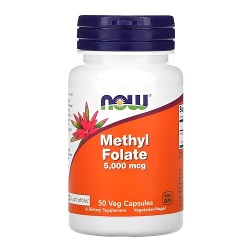 NOW Foods Folato de Methyl 5000mcg 50 Cápsulas Importado