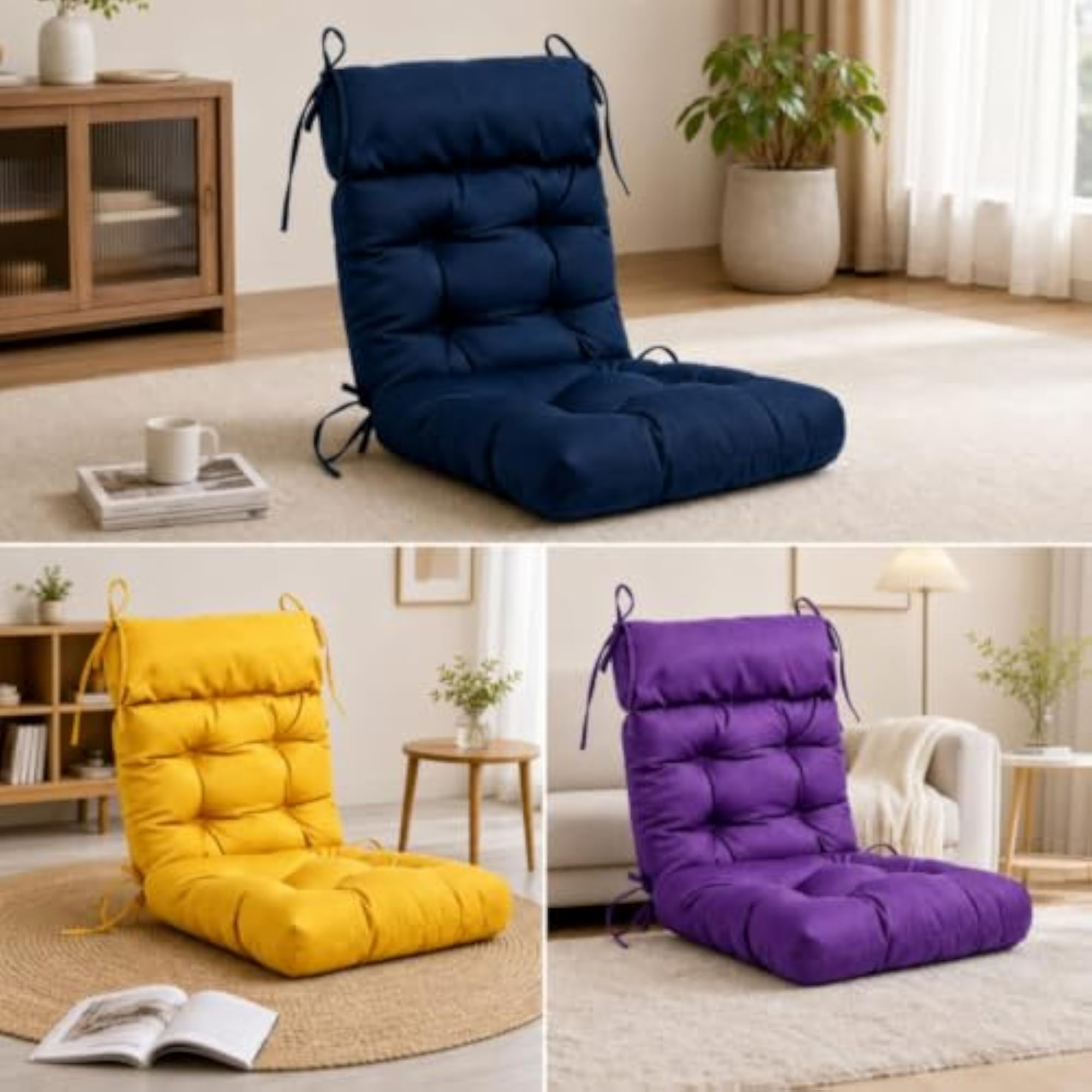 Comfortable High-Back Chair Cushion for Everyday Lounging