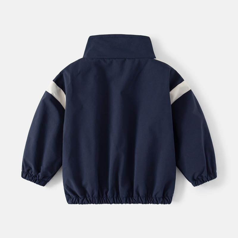 Irsutey Toddler Baby Boys Lightweight Hooded Zipper Water-Resistant Windbreaker Jacket Little Kids Warm Coats Sport Outerwear3