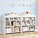 IDEALHOUSE Toy Storage Organizer 8 Cubes Kids Bookshelf Dollhouse Bookcase Rack Toddlers Playhouse Shelves Cabinet for Boys Girls Wooden Toy Chest Playroom, Classroom, Nursery, Kids Room,White