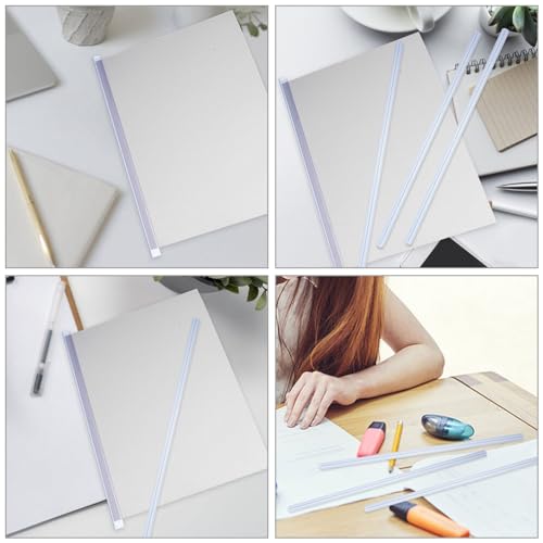 Shineofi 1172181JZQ 30Pcs Binding Bars Slide Grip Binding Bars School Report Cover Clear A4 Spine Bars Document Binder Bars thumb #8