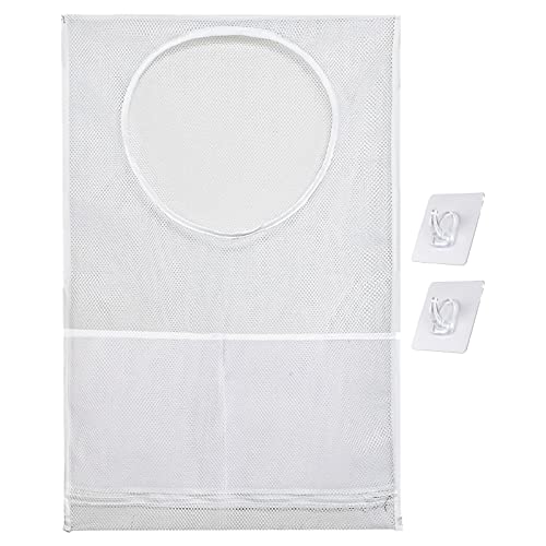 Bolsa Para Colgar Ropa Sucia 77 x 50 cm Bolsa Ropa Sucia Colgar Bolsa De Lavandería De Red De Lavandería Bolsa Para Colgar La Colada Con 2 Ganchos De Plástico Para Lavandería/Mudanza/Almacenamiento Cover
