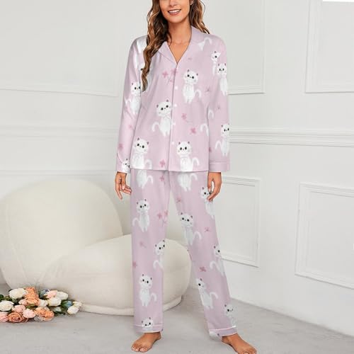 Custom Face Pajamas, Personalized Matching Pajamas Set for Women Men, Customized V-Neck Button Down Sleepwear Gifts2