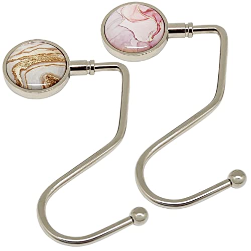 ROFLYER Geldbörsen-Haken für Tisch, S Instant Metall Geldbörse Kleiderbügel Handtaschenhalter Taschenbuchtasche Aufbewahrung, stilvolles Schreibtischzubehör für Frauen Büro Dame Mädchen Geschenk Cover