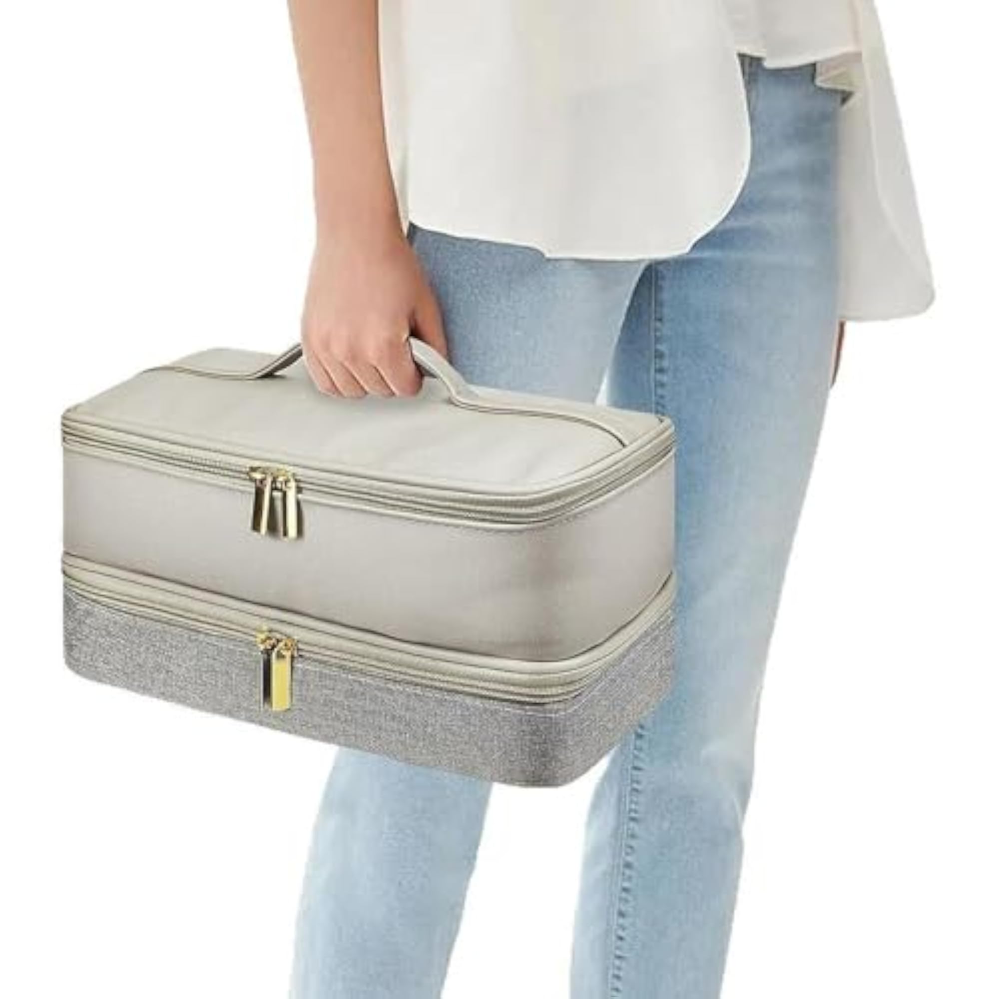 Travel Carrying Case Portable Organizer for Hair Tools & Makeup