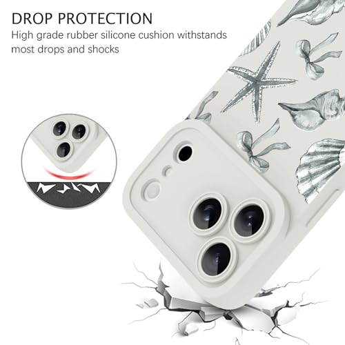Image of ZIYE for Phone 17 Pro Case White Seashell Bow Pattern