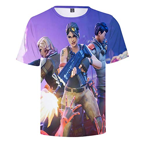 3D Color Printing Short Sleeved Trendy T-shirt