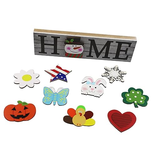 Cabilock 10pcs Wooden Letter Ornaments Practical Adornment for Home Decor Letter Adornment