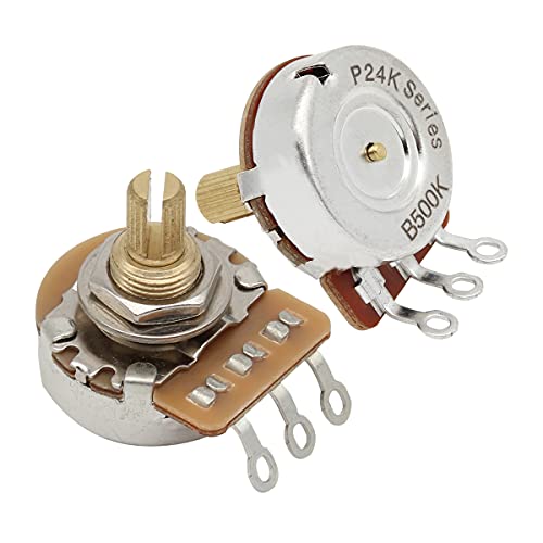 FLEOR Pots de contrôle d’arbre court en laiton B500K Potentiomètres coniques linéaires 24 Cannelures Split Shaft D3/8… - Les Beatles, Paul McCartney, John Lennon, RIngo Starr, George Harrison FLEOR Pots de contrôle d'arbre court en laiton B500K Potentiomètres coniques linéaires 24 Cannelures Split Shaft D3/8… – Image 3