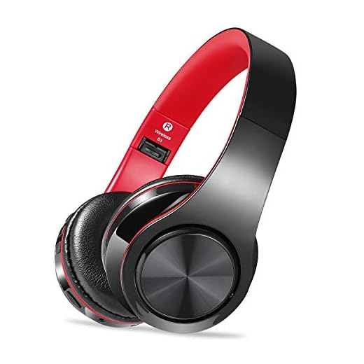 Wireless Headset with Mic, Foldable Bluetooth Headphone with 3.5mm Audio Jack, Built-in Noise Cancelling Microphone, Support for Plug-in Card, for PC, Phone(Black)