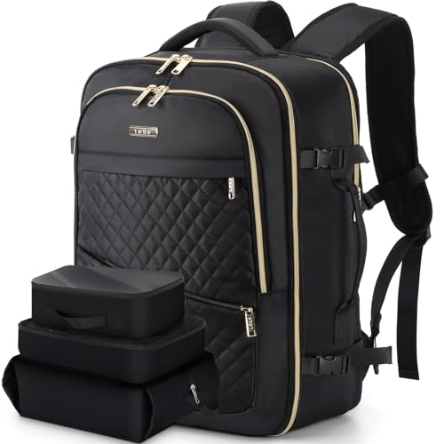 Lederrucksack Für Damen – Laptop‑Rucksack 15,6 Zoll, Wasserdichtes PU Leder, Viele Fächer