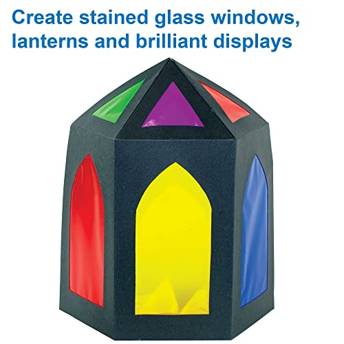 Baker Ross Ek5452 A4 Cellophane Sheets Value Pack, Assorted Colours — Creative Art And Craft Supplies For Kids' Projects Stained Glass Decorations And Collage (Pack Of 36) #TOP4