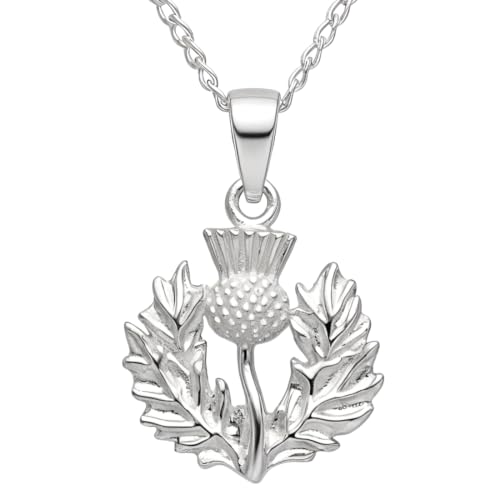 Cadeau Écossais pour Femme : Pendentif Chardon Argent 925