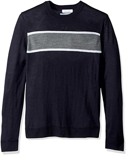 Calvin Klein Men's Colorblock Crew Neck Merino Sweater2