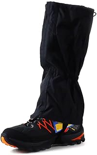 Polainas Impermeáveis,Polainas respiráveis para caminhada - caminhada à prova d'água com alça pé com zíper à prova d'água, polainas ajustáveis para botas neve Sritob