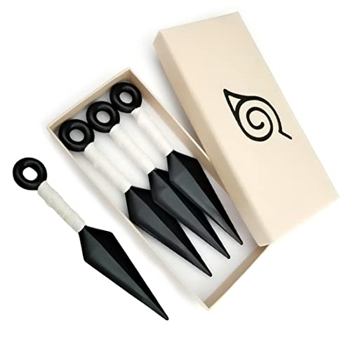 Fezf 4 Piezas Naruto Blast Ninja Role Play Accessory Plastic Bitterless Flying Dart Model Cover