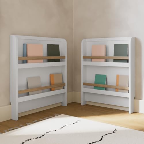 Image of Graco Read-with-Me 4-in-1 Convertible Crib with Drawer - GREENGUARD Gold Certified Converts to Toddler Bed, Daybed, and Functional Bookshelves (White and Driftwood)