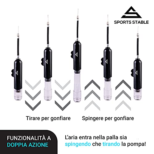Sports Stable la Pompa per Palloni a Doppia Azione...