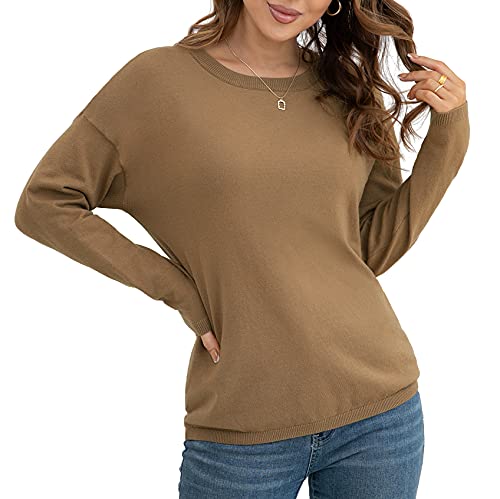 VIISHOW Women's Pullover Sweaters Long Sleeve Print Knitted Crew Neck Sweater Tops a Little Run Big2