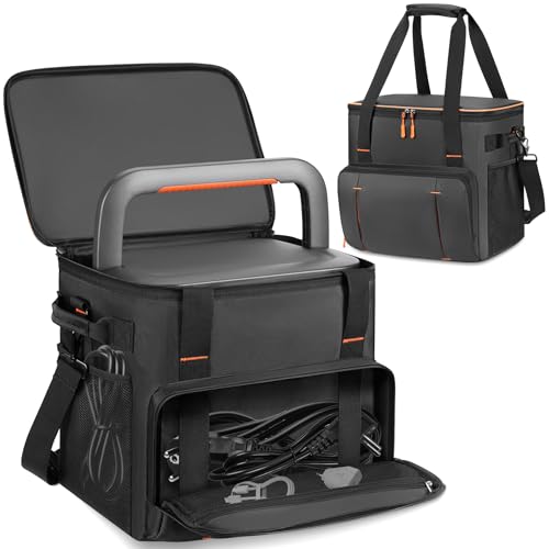 Image of Portable Power Station Storage Bag Compatible with Jackery Explorer 2000 v2/Jackery 1000 Plus/BLUETTI Elite 200 V2,Travel Carrying Bag with Multiple Pockets for Charging Cable and Accessorie