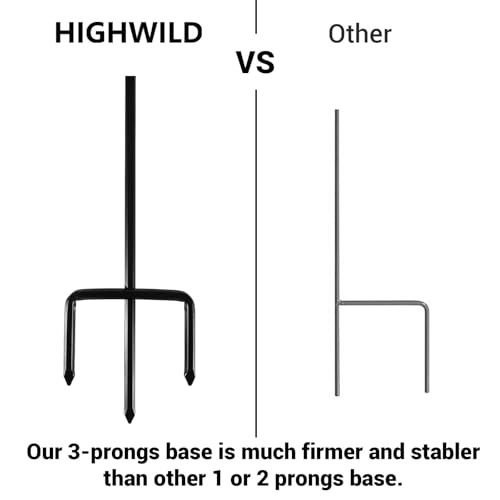 Highwild Clay Pigeon Target Holder (3 Pack) - 3 Prongs Base - Hexagonal Steel by Highwild - Image 7