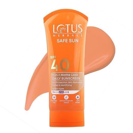 LOT-US Herbals Safe Sun 3 in 1 Tinted Daily Sunscreen SPF 40 PA+++ 100g