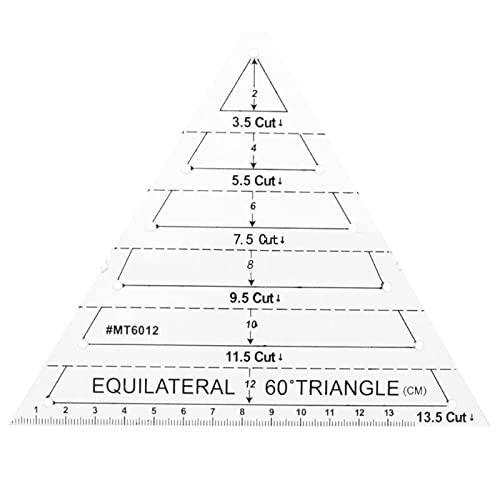 Quilting Rulers And Templates For Cutting, 4Pcs Acrylic Quilting Templates Triangle Quilt Rulers For Quilting, Quilt Templates Acrylic Suitable For Drawing, Cutting, Plate And Design #TOP1