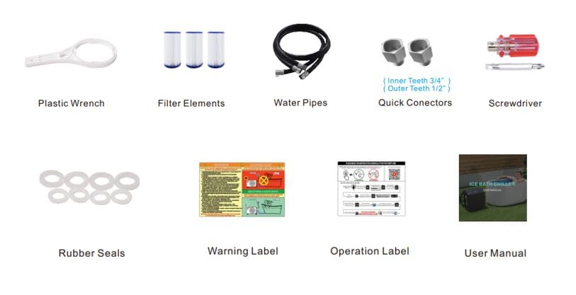 Chiller for Ice Bath and Cold Plunge. Heating and Cooling. Wi Fi Enable. Includes All Hoses and Pumps. 2 HP