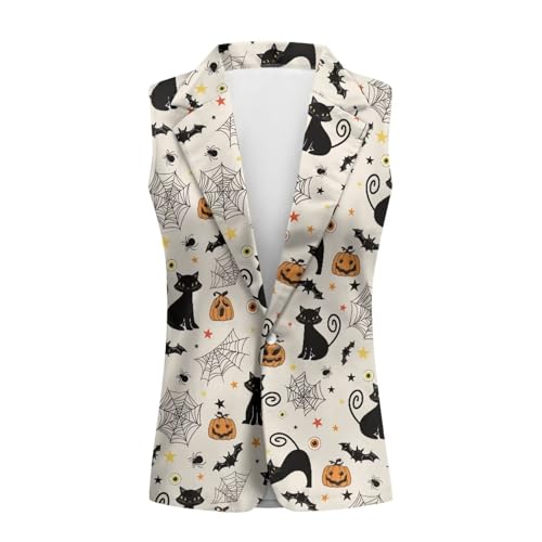 Women's Summer Sleeveless Vest Tops - Lightweight Casual Loose Work Office Blazers & Suit Jackets S-5XL4